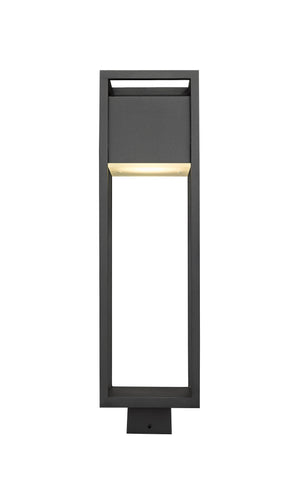Barwick 1 Light Outdoor Post Mount Fixture in Black Finish
