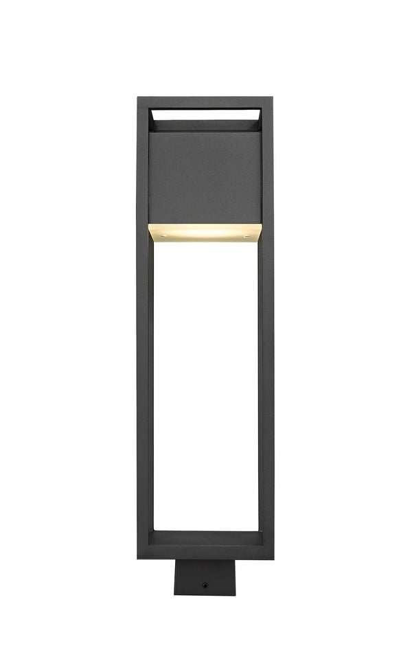 Barwick 1 Light Outdoor Post Mount Fixture in Black Finish