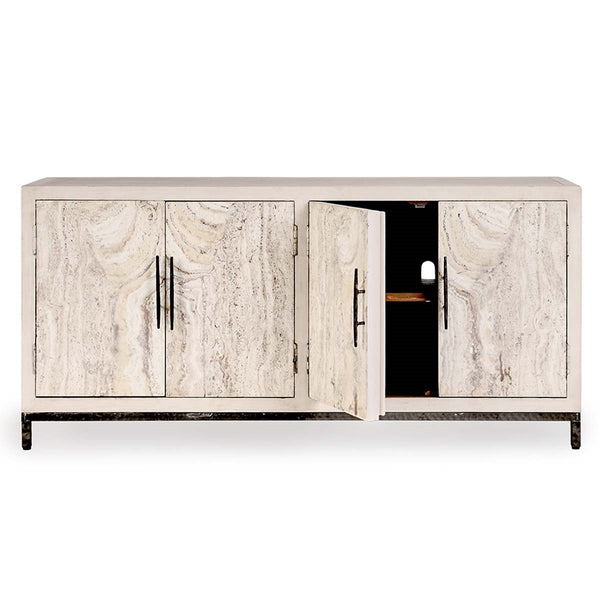 Lisbon Solid Wood 4Dr Cabinet - Reclaimed Pine