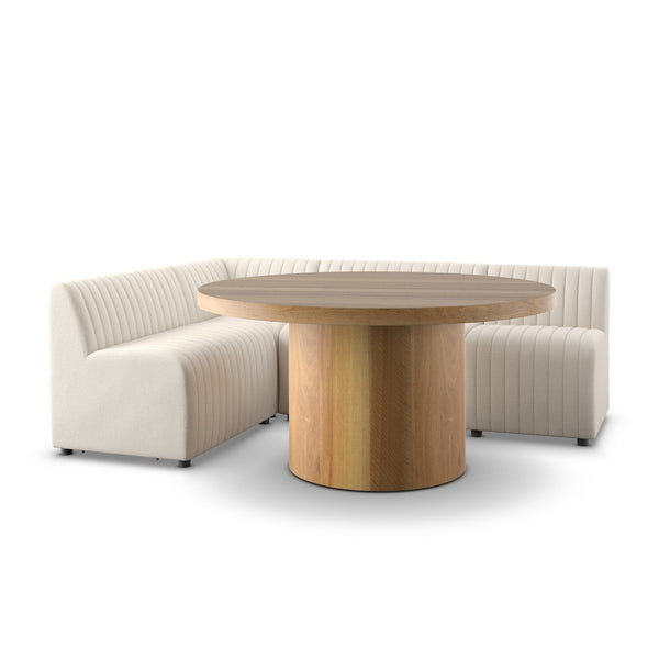 Augustine Dining Banquette, L-Shape - Capri Oatmeal