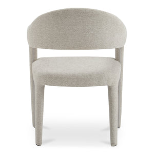 Martens Beige Dining Chair with Barrel Back