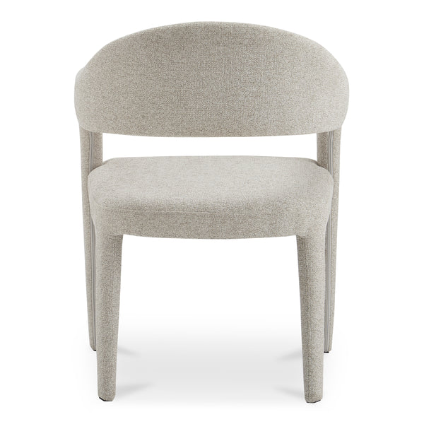 Martens Beige Dining Chair with Barrel Back