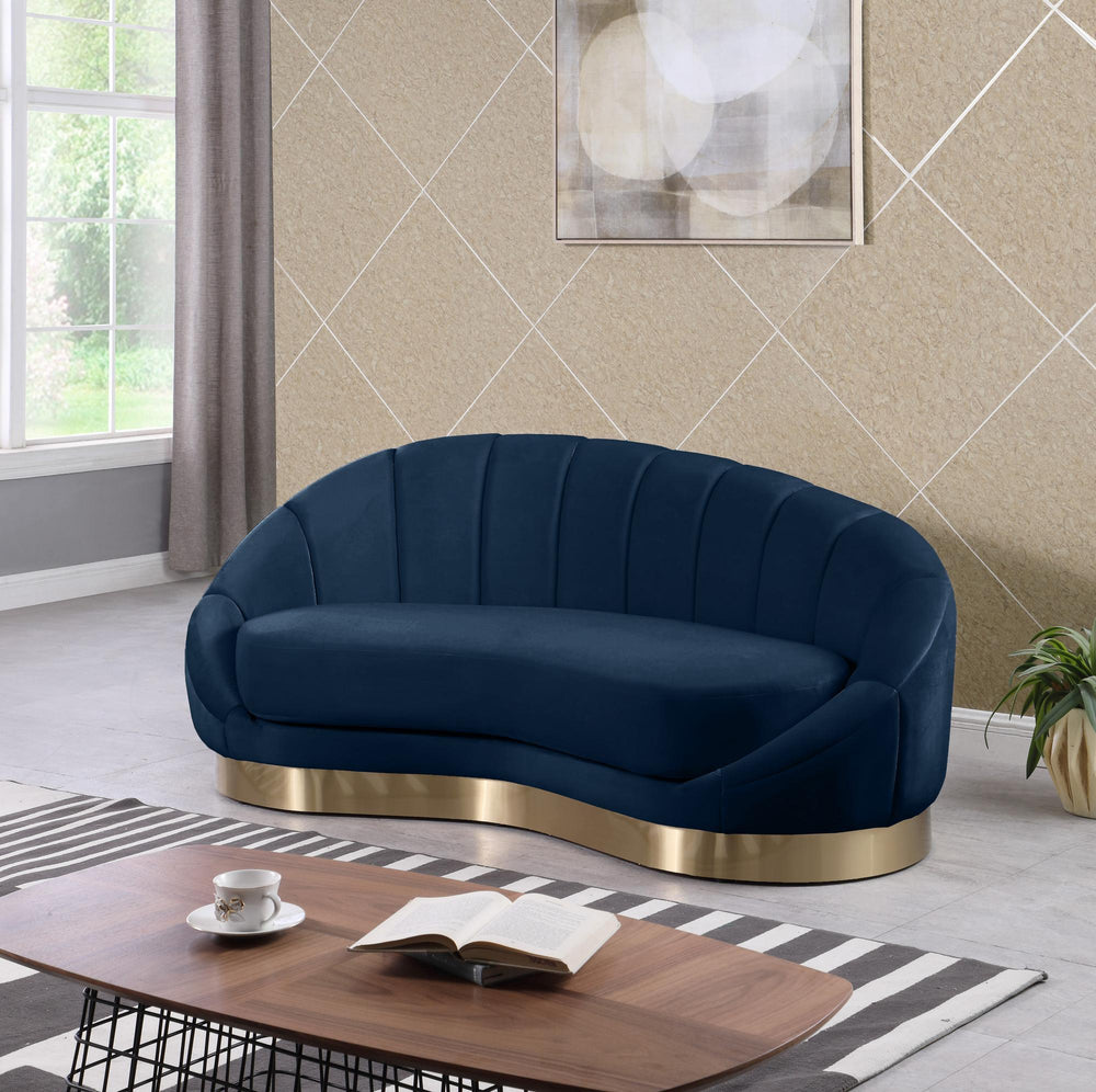 Jesse Chaise In Navy Velvet