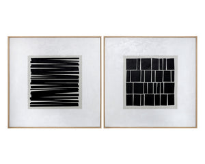 Split Personality (set Of 2) - 48" X 48" - Wood Floater Frame