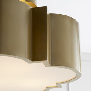 Wyatt 3Lt Dual Mount In Aged Brass