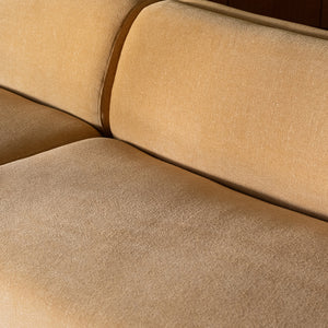 Naomi 2 Piece Wave Modular Sectional in Golden Yellow
