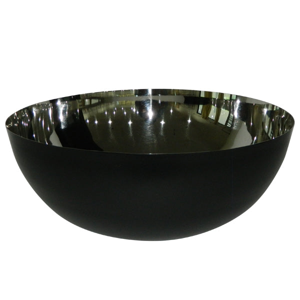 Medium Stainless Steel Bowl Chrome/Black