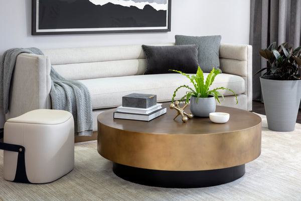 BERNABY COFFEE TABLE - ANTIQUE BRASS