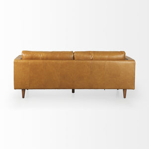 Svend 88.0L x 38.0W x 34.0H Tan Leather Sofa