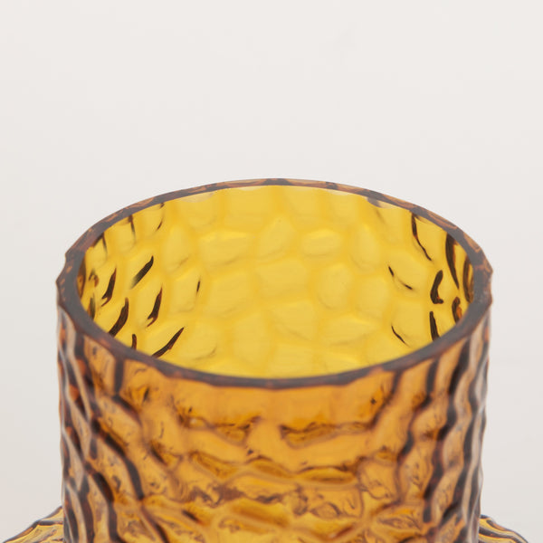 Jolene Short Amber Glass Vase