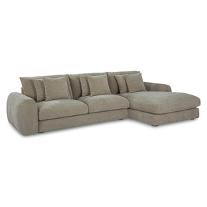 Moe's Berga Sectional Right in Grey Pebble