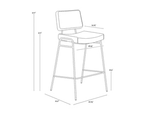 BRINLEY BARSTOOL - GOLD - NIGHTFALL BLACK / CHACHA GREY