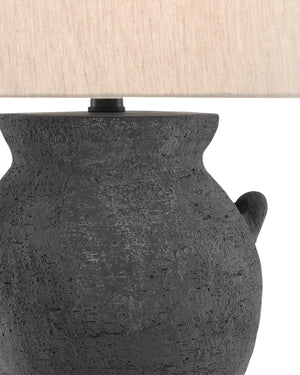 Anza Table Lamp In Black Ash & Satin Black