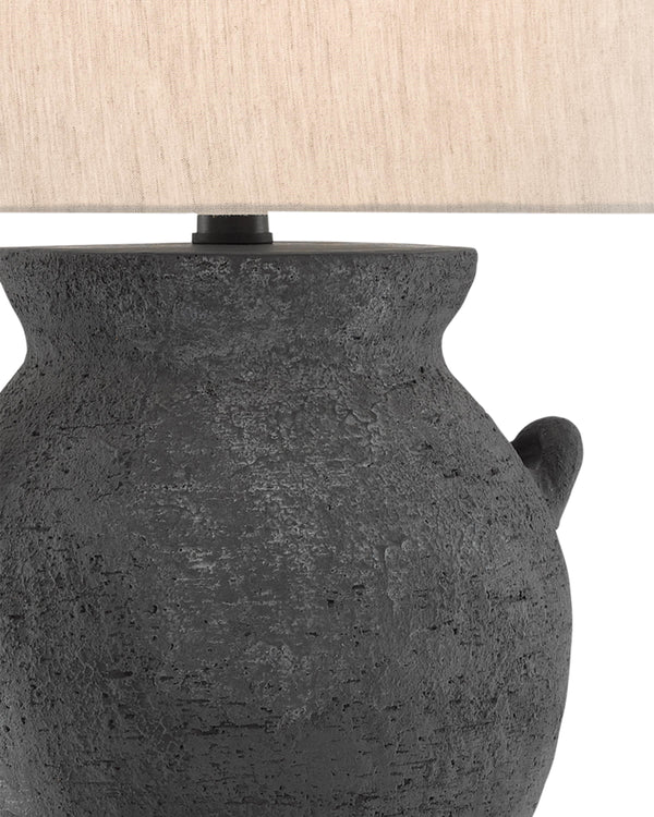Anza Table Lamp In Black Ash & Satin Black