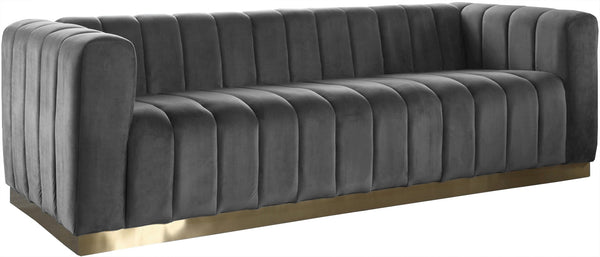 Francis Sofa In Grey Velvet