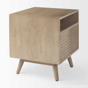 Sable  19.0L x 19.0W x 21.5H Light Brown Wood Side Table