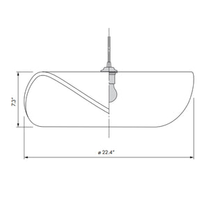 Sine 1-Light Wall Lamp with White Wall Hanger