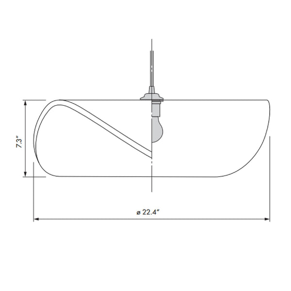 Sine 1-Light Wall Lamp with White Wall Hanger