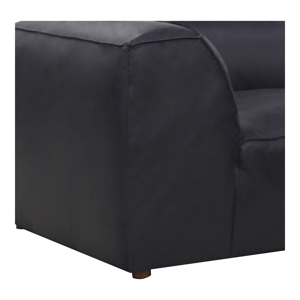 Moe's Form Vantage Black Leather Corner Chair