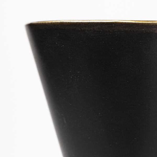 Eris II 7.3x12.6 Black Metal w/Gold Accent Double-Cone Wall Sconce