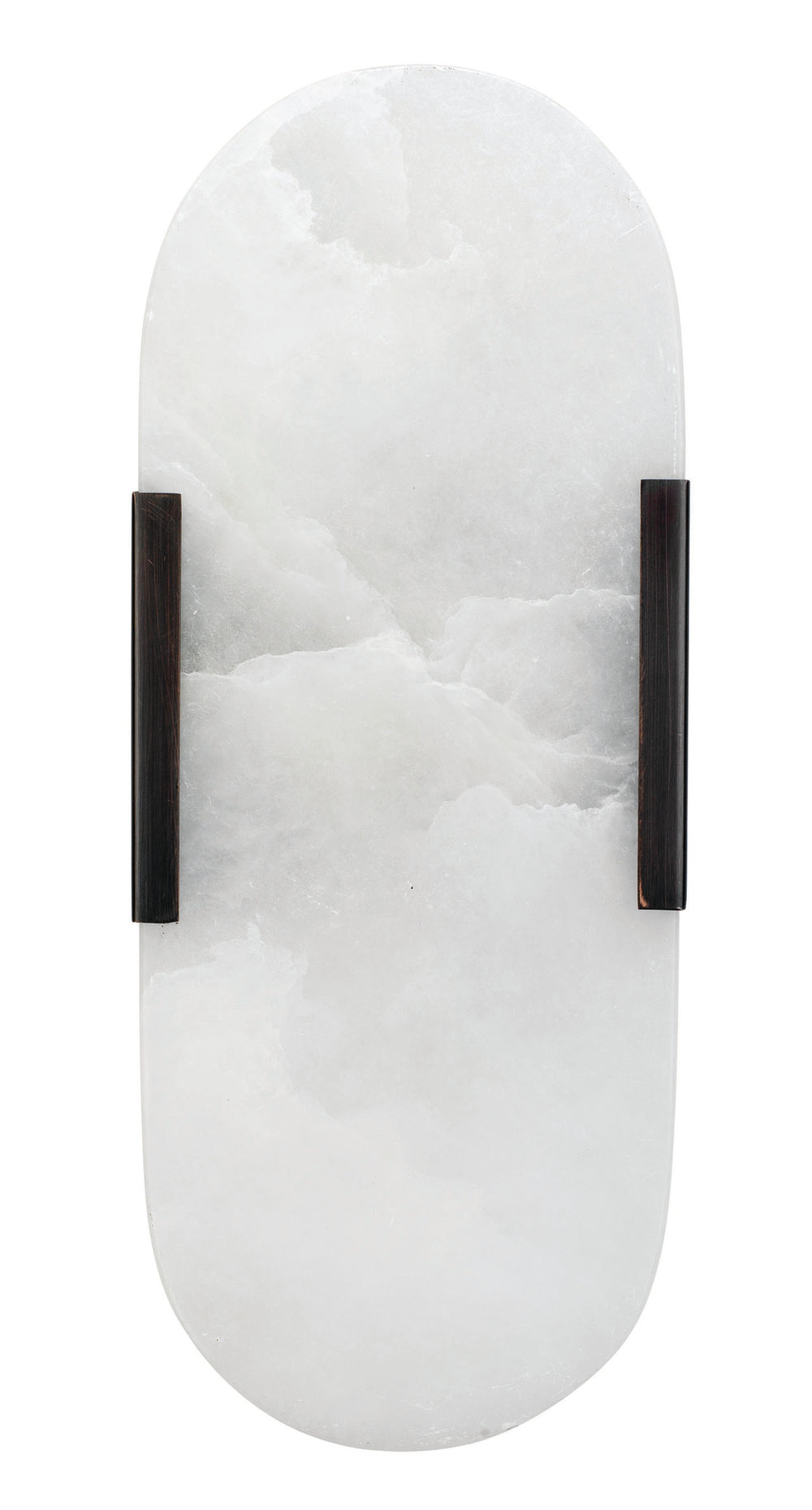 Delphi 2-Light Alabaster Wall Sconce, Oil Rubbed Bronze Metal
