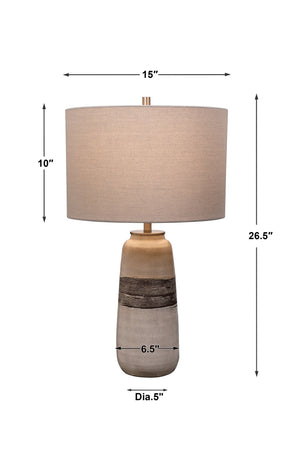 Comanche White Crackle Table Lamp