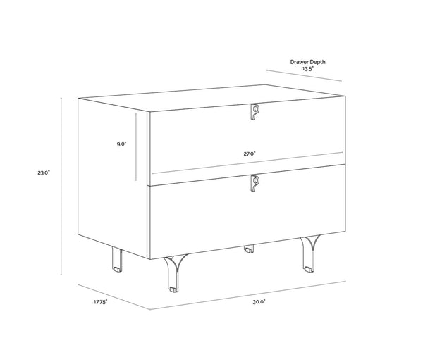 CELINE NIGHTSTAND - LARGE - TEAL