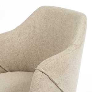 Edna Contemporary Desk Chair in Fedora Oatmeal