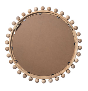 Brighton Round Wood Mirror, Natural