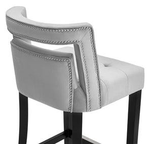 Hart Grey Velvet Counter Stool