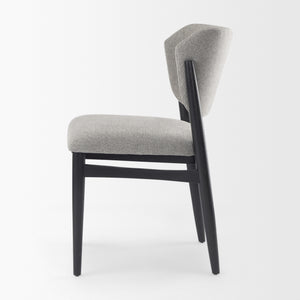 Cline  20.9L x 23.0W x 31.9H Gray Fabric W/Black Wood Dining Chair