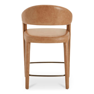 Martens Counter Stool in Brown Leather