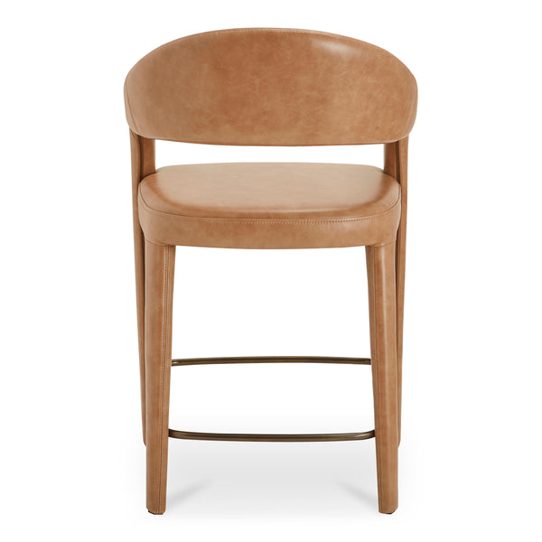 Martens Counter Stool in Brown Leather