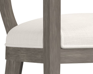 BRYLEA DINING ARMCHAIR - ASH GREY - LINOSO IVORY