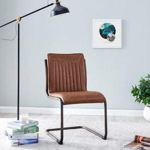 Cooper Chair In Rubber Gold Frame In Antique Cigar