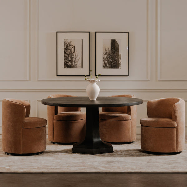 Ethan Dining Table Black Cast Iron