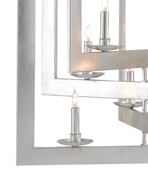 Middleton Silver Chandelier In Contemporary Silver Leaf
