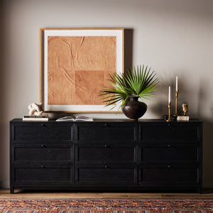 Millie 9 Drawer Dresser In Drifted Matte Bl