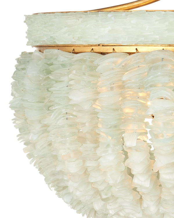 Bayou Pendant In Contemporary Gold Leaf & Seaglass
