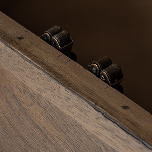 Arreto Hexagonal Hinged Solid Wood Top and Base Coffee Table