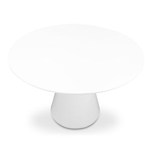 Otago 47" Round Dining Table in White