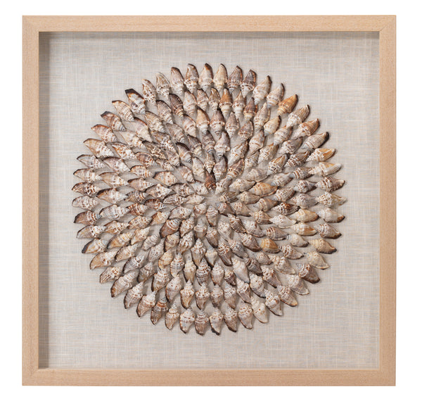 Riviera Framed Wall Art, Beige Simnia Shell
