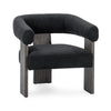 Julina Upholstered Accent Chair with Oak Frame - Charcoal
