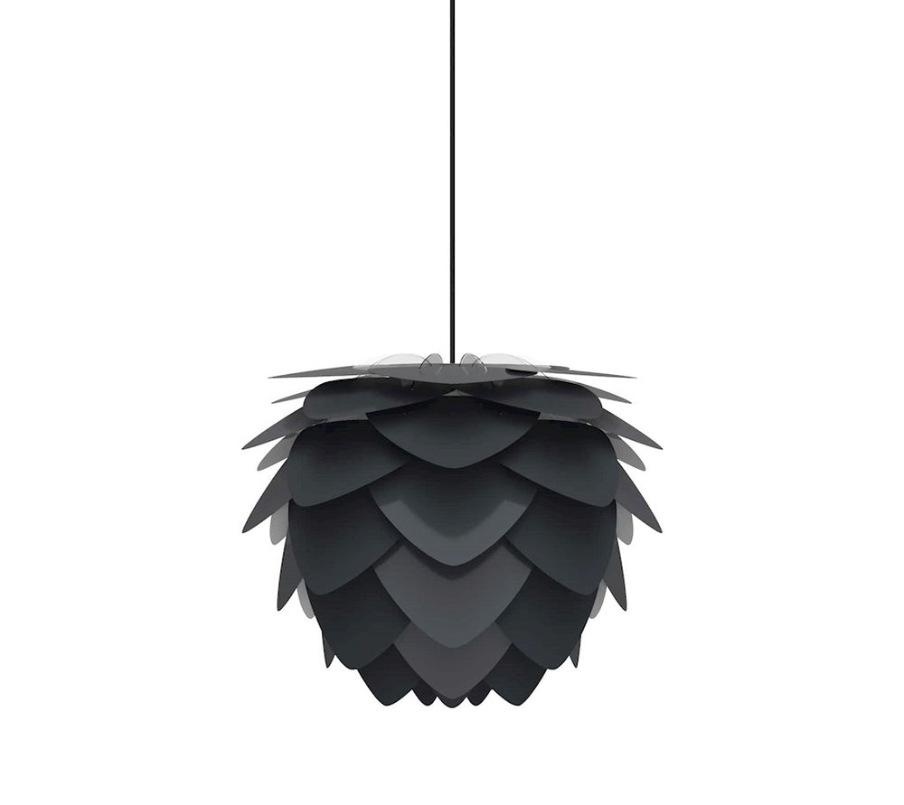 Aluvia Mini Plug-In Pendant in Anthracite with Black Cord