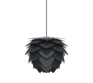 Aluvia Mini Plug-In Pendant in Anthracite with Black Cord