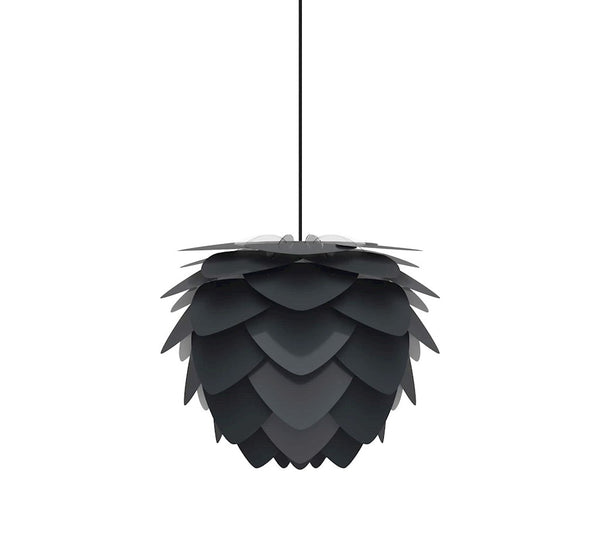 Aluvia Mini Plug-In Pendant in Anthracite with Black Cord