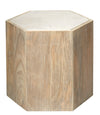 Argan Wood Hexagon Table, Large