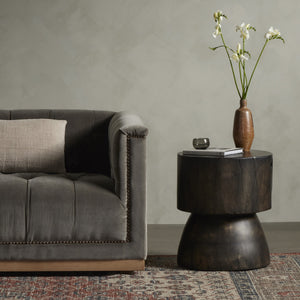 Tino End Table In Rubbed Black