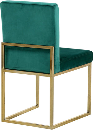 Joanna Dining Chair In Green Velvet