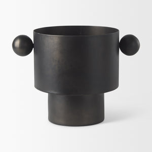 Juno 6.5H Medium Black Iron Vase